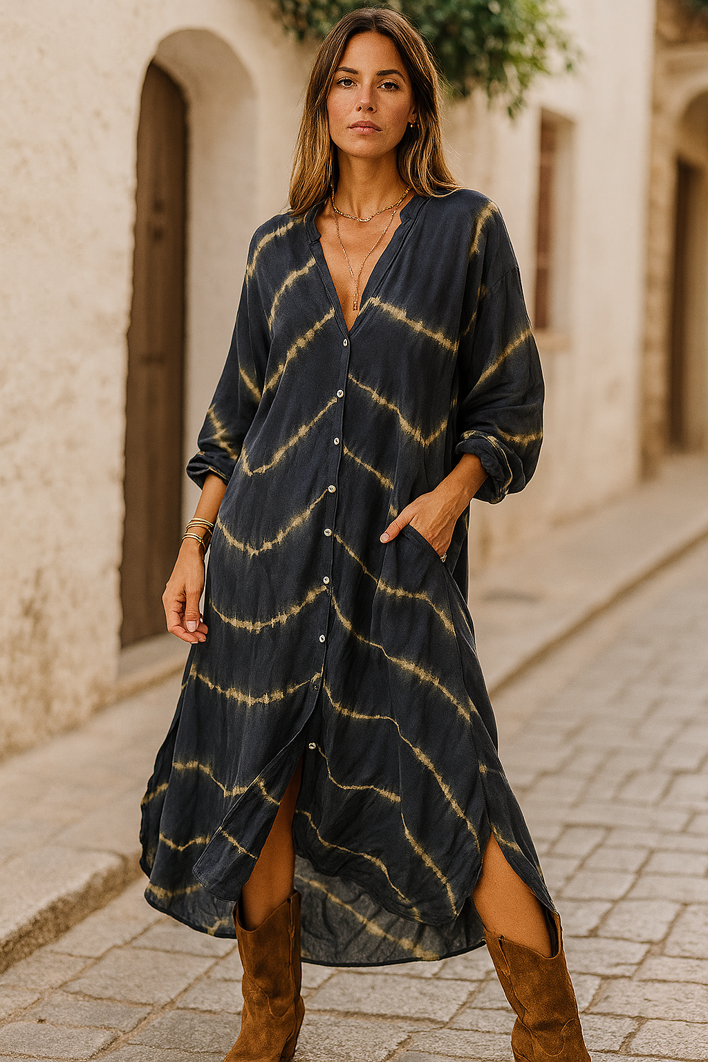 Julia | Vestido Maxi a Rayas