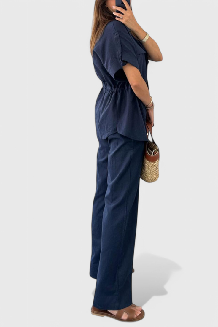 Lani Conjunto de Camisa y Pantalones de Dos Piezas Relaxed