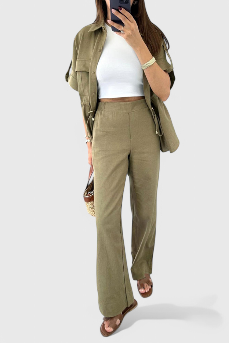 Lani Conjunto de Camisa y Pantalones de Dos Piezas Relaxed