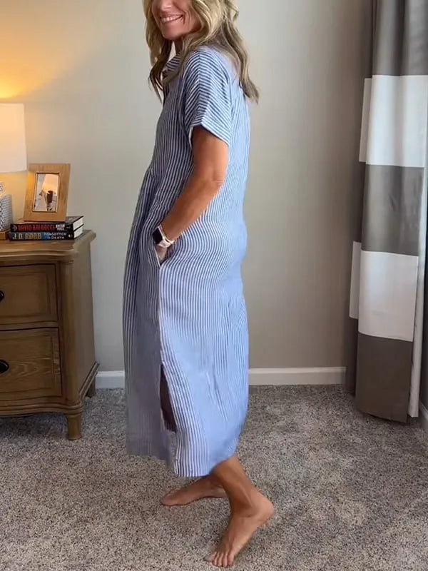 Sara™ | Vestido relajado con rayas
