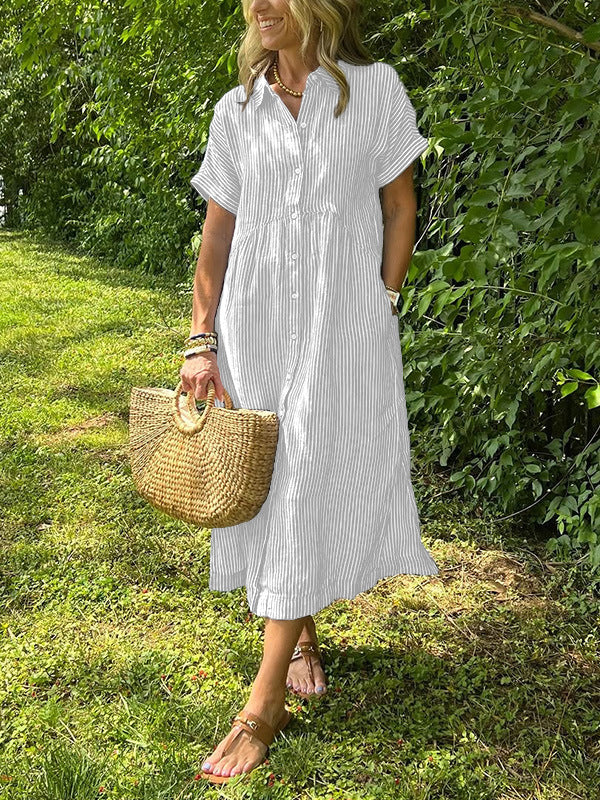Sara™ | Vestido relajado con rayas