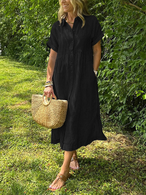 Sara™ | Vestido relajado con rayas